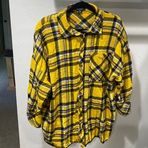 Roaman’s flannel shirt, 3/4 length sleeve